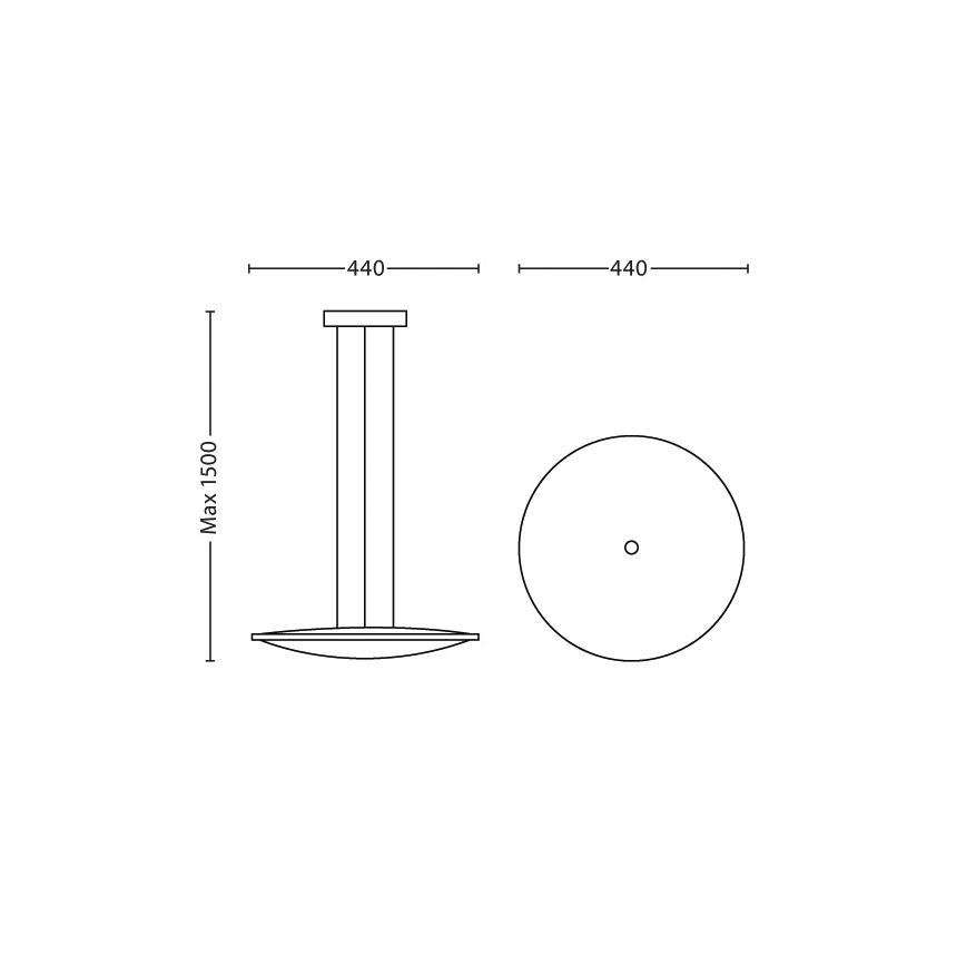 Philips 40901/17/16 - Led Dimmable κρεμαστό φωτιστικό οροφής MYLIVING ADOUR LED/15W/230V