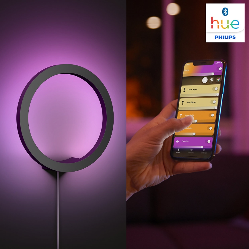 Philips - LED RGBW Φωτιστικό τοίχου dimming Hue SANA White και Color Ambiance LED/20W/230V