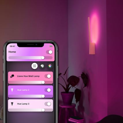 Philips - Ρυθμιζόμενο τοίχου φωτιστικό LED RGBW Hue LIANE White And Color Ambiance 1xLED/12W/230V