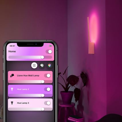 Philips - LED RGBW Φωτιστικό τοίχου dimming Hue LIANE White And Color Ambiance 1xLED/12W/230V