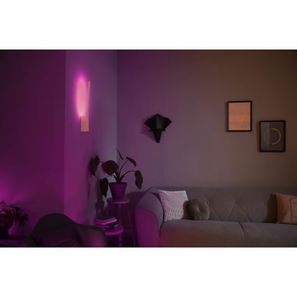 Philips - LED RGBW Φωτιστικό τοίχου dimming Hue LIANE White And Color Ambiance 1xLED/12W/230V