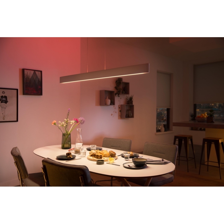 Philips - LED RGBW Πολύφωτο dimming με συρματόσχοινο Hue ENSIS White And Color Ambiance 2xLED/39W/230V