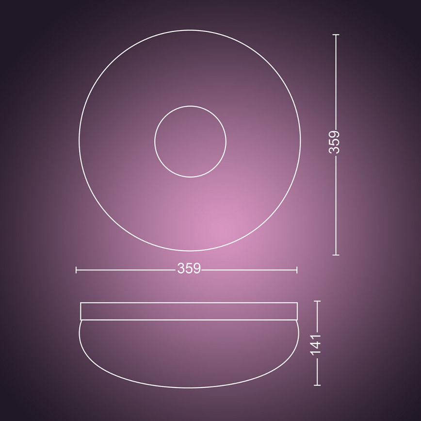 Philips - Ρυθμιζόμενο φωτιστικό οροφής LED RGBW Hue FLOURISH White And Color Ambiance LED/32W/230V