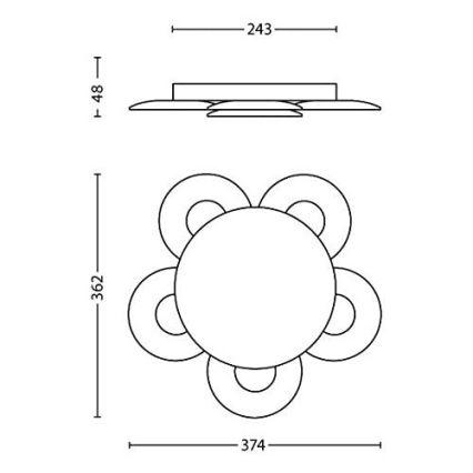 Philips 40970/48/16 -  Dimmable Φως οροφής LED VAGA LED/15W/230V