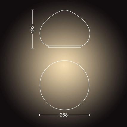 Philips - Ρυθμιζόμενο LED φωτιστικό Hue WELLNER 1xE27/8,5W/230V με τηλεχειριστήριο