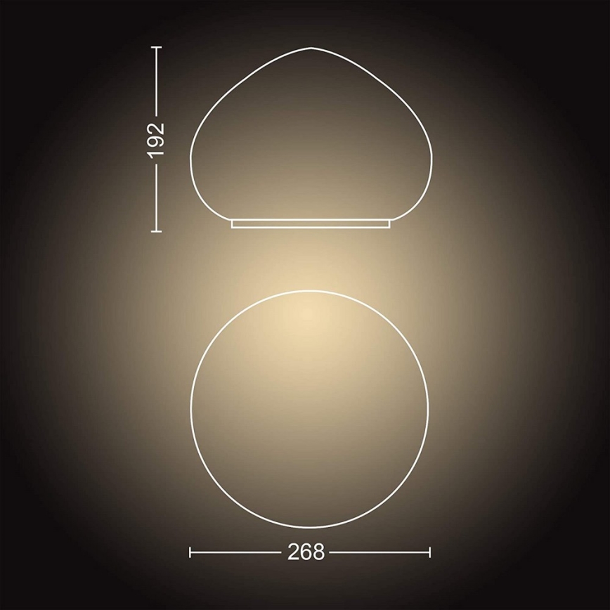 Philips - Ρυθμιζόμενο LED φωτιστικό Hue WELLNER 1xE27/8,5W/230V με τηλεχειριστήριο