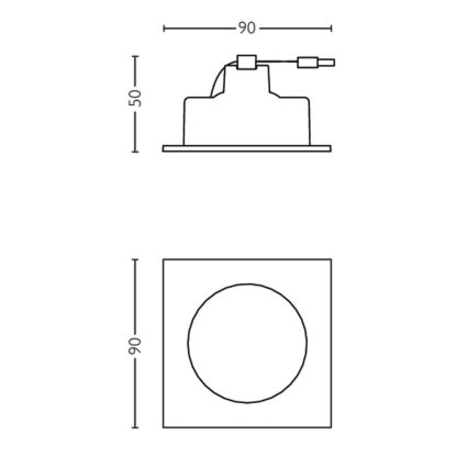 Philips 50123/87/P0 - ΣΥΣΚΕΥΑΣΙΑ 3x LED Dimmable χωνευτά φωτιστικά CASEMENT LED/4,5W/230V