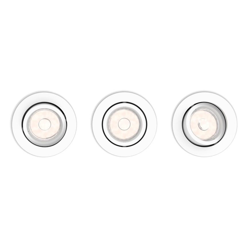 Philips - ΣΕΤ 3x Χωνευτό φως 1xGU10/5,5W/230V