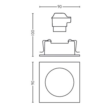 Philips 50191/87/PN - Χωνευτό φως MYLIVING ENNEPER 1xGU10/5,5W/230V