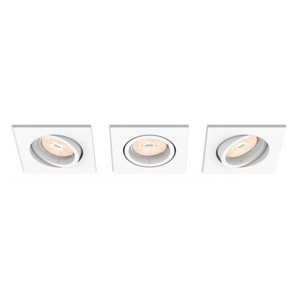 Philips - Σετ 3x χωνευτό φωτιστικό οροφής 1xGU10/5,5W/230V