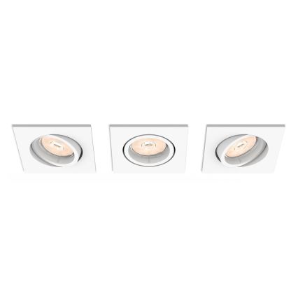 Philips - ΣΕΤ 3x Χωνευτό φωτιστικό 1xGU10/5,5W/230V