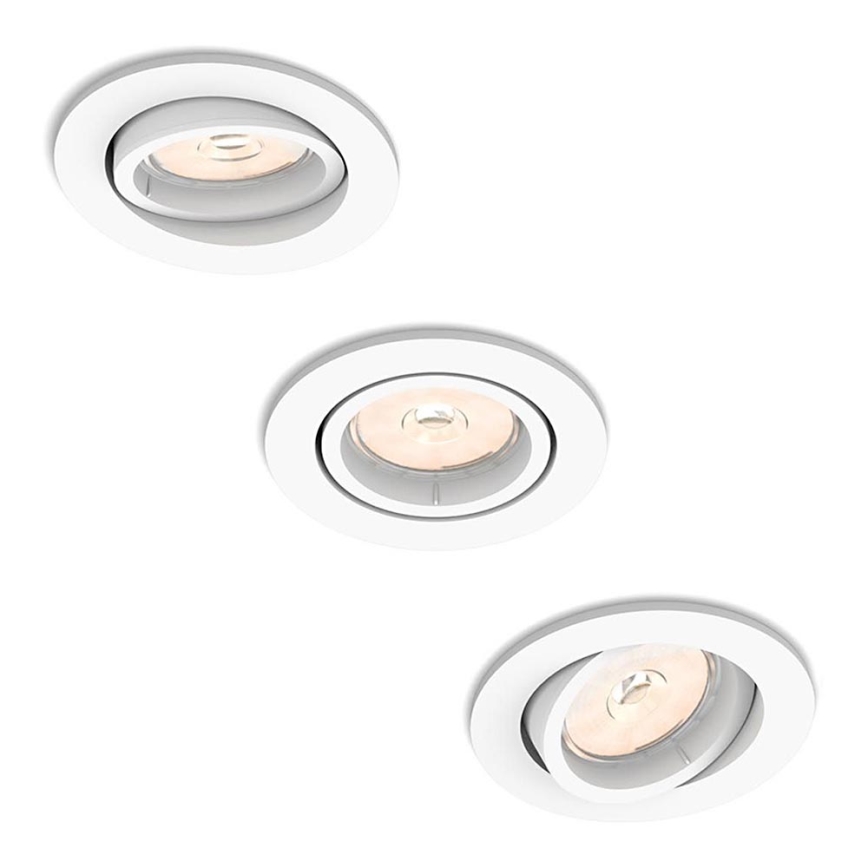 Philips 50393/31/PN - ΣΕΤ 3x Χωνευτό φως DONEGAL 3xGU10/5,5W/230V
