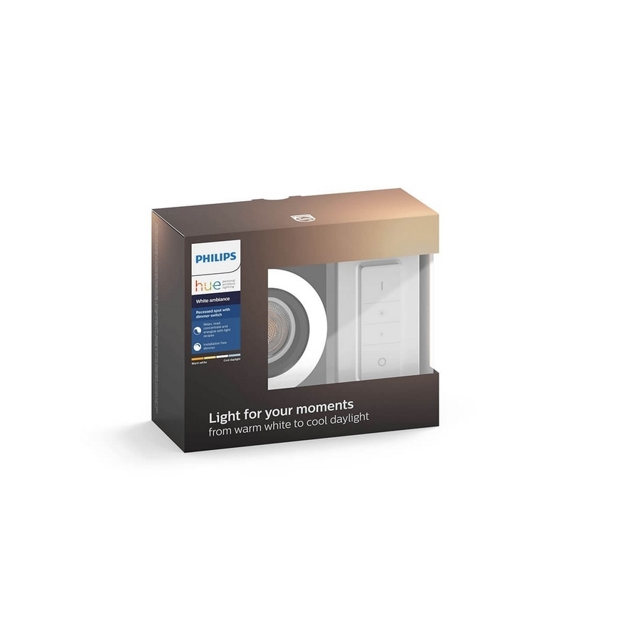 Philips - Ρυθμιζόμενο φωτιστικό LED Hue MILLISKIN 1xGU10/5,5W/230V με τηλεχειριστήριο