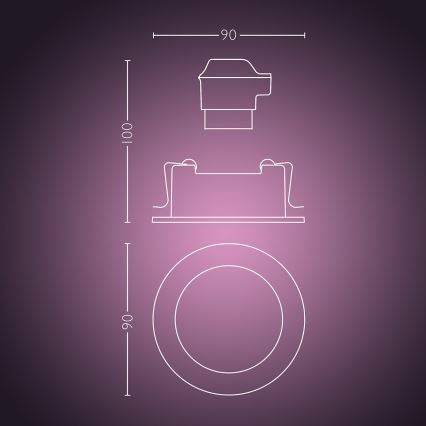 Philips - LED RGBW Dimming pohledové φωστικό HUE CENTURA 1xGU10/5,7W/230V