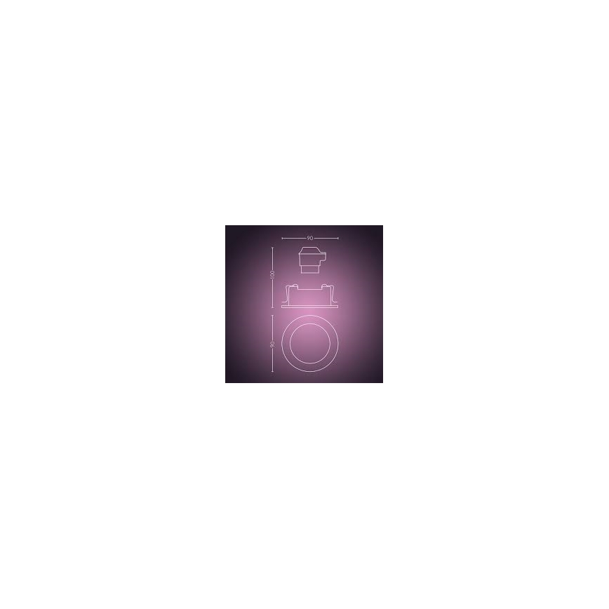Philips - LED RGBW Κρεμαστό φωτιστικό οροφής dimming Hue CENTURA 1xGU10/5,7W/230V