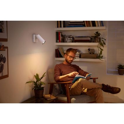 Philips - Ρυθμιζόμενο LED φωτιστικό σημείου Hue BURATTO 1xGU10/5,5W + τηλεχειριστήριο