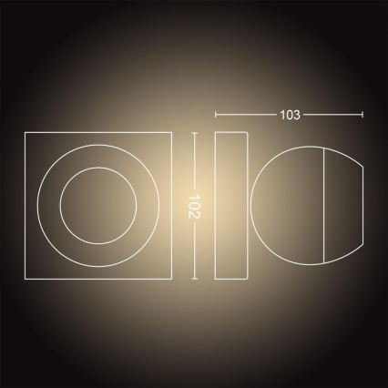 Philips - Ρυθμιζόμενο LED φωτιστικό σημείου Hue BUCKRAM 1xGU10/5W/230V με τηλεχειριστήριο