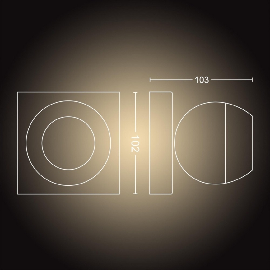 Philips - Ρυθμιζόμενο LED φωτιστικό σημείου Hue BUCKRAM 1xGU10/5W/230V με τηλεχειριστήριο