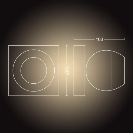 Philips - Ρυθμιζόμενο LED φωτιστικό σημείου Hue BUCKRAM 1xGU10/5W/230V με τηλεχειριστήριο