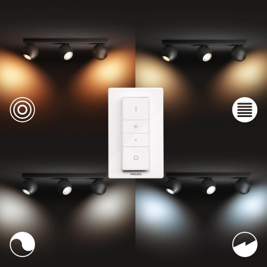 Philips - LED Dimming φωτιστικό σποτ Hue BUCKRAM 3xGU10/5W/230V