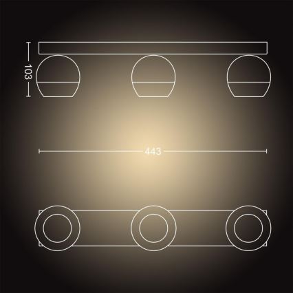 Philips - LED Dimming φωτιστικό σποτ Hue BUCKRAM 3xGU10/5W/230V