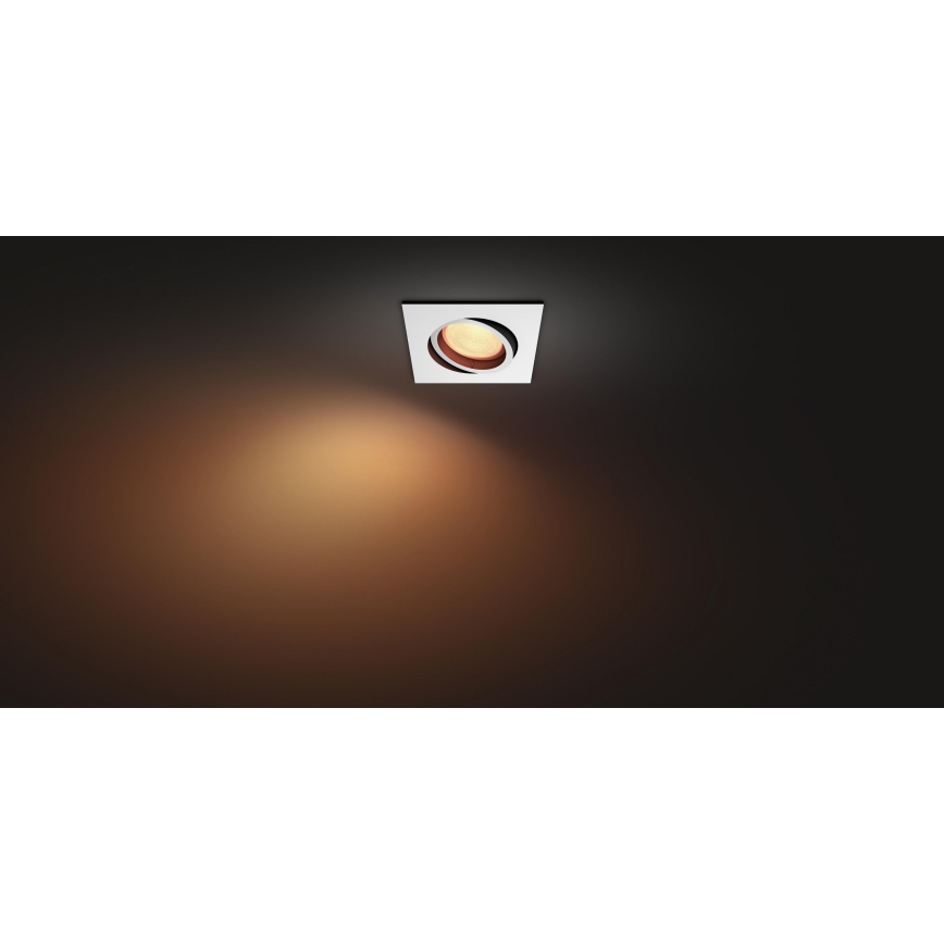 Philips - LED RGB Χωνευτό φωτιστικό οροφής dimming Hue CENTURA 1xGU10/5,7W/230V
