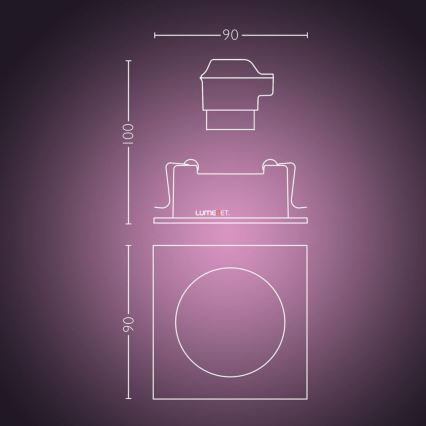 Philips - LED RGBW Κρεμαστό φωτιστικό οροφής dimming Hue CENTURA 1xGU10/5,7W/230V