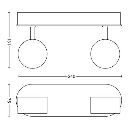 Philips - Φωτιστικό σποτ Dimming LED 2xLED/4,5W/230V