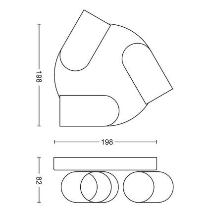 Philips - Φωτιστικό σποτ 3xGU10/5,5W/230V