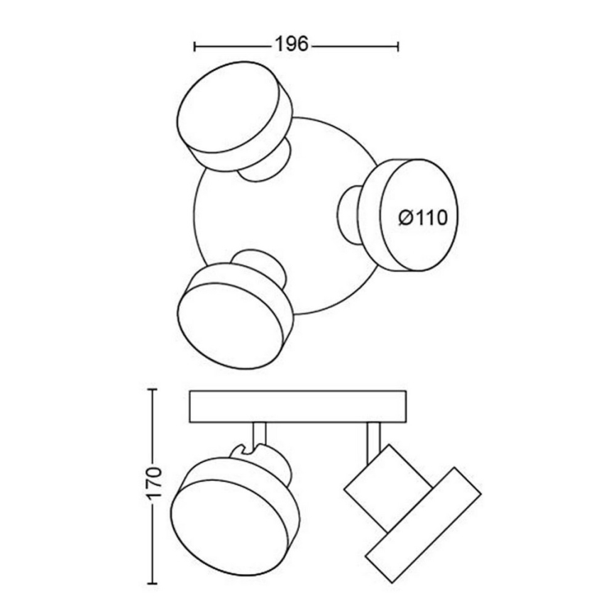 Philips - LED Σποτ 3xLED/4,5W/230V