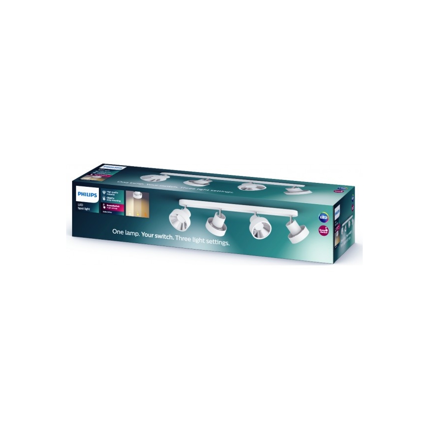 Philips 50604/31/P0 - LED Σποτ BUKKO 4xLED/4,3W/230V