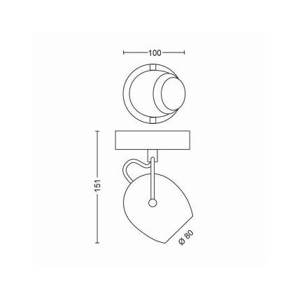 Philips 50611/30/P0 - LED Σποτ RIVANO LED/4,3W/230V