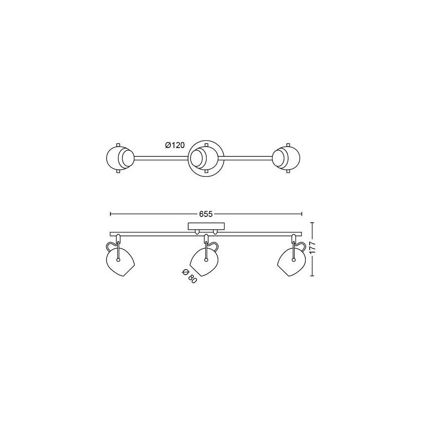 Philips - LED Σποτ 3xLED/4,5W/230V
