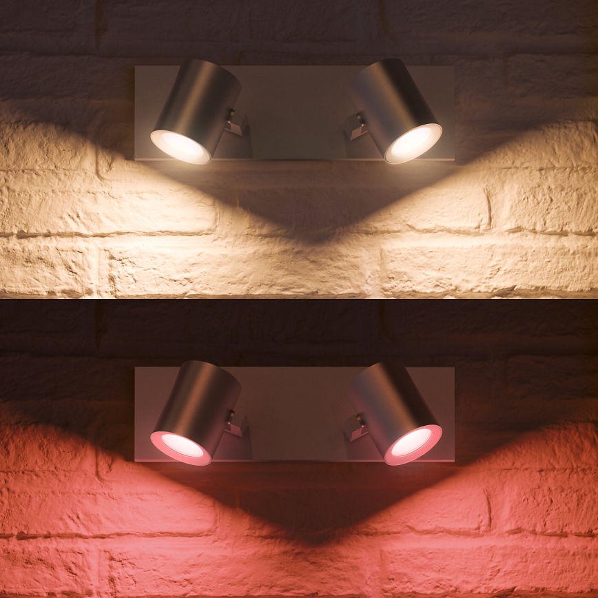 Philips - LED RGBW Dimmable σποτ Hue ARGENA 2xGU10/5,7W/230V
