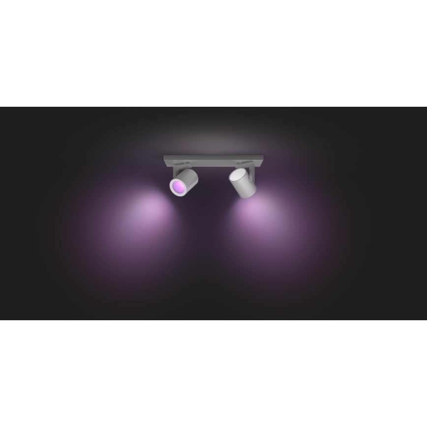 Philips - LED RGBW Dimmable σποτ Hue ARGENA 2xGU10/5,7W/230V