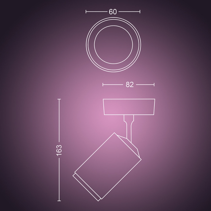 Philips - LED RGBW Dimmable σποτ Hue FUGATO 1xGU10/5,7W/230V