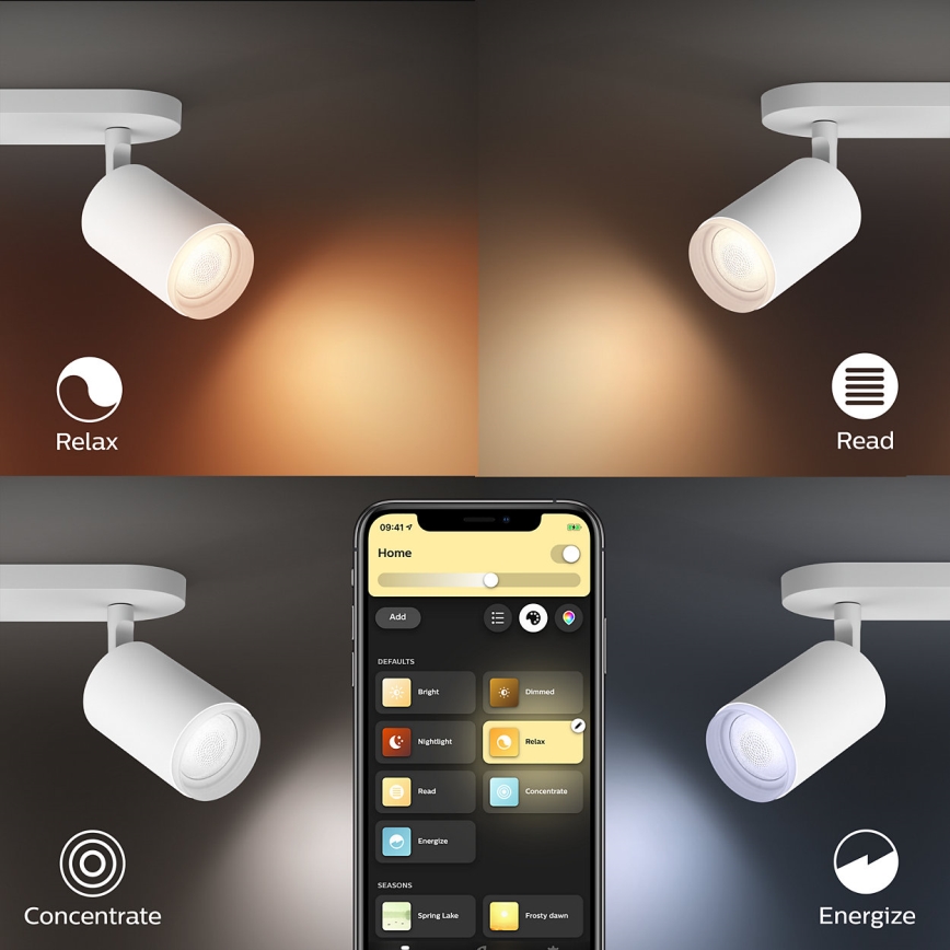 Philips - LED RGBW Dimmable σποτ Hue FUGATO 2xGU10/5,7W/230V