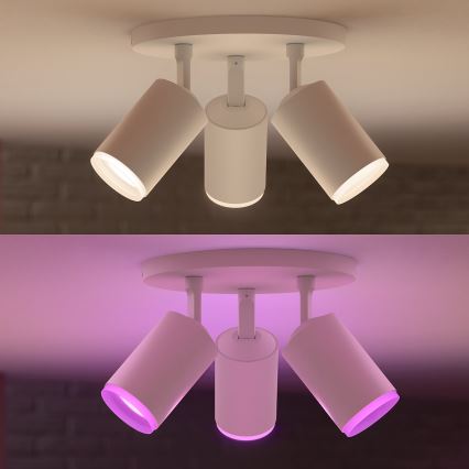 Philips - LED RGBW Dimmable σποτ Hue FUGATO 3xGU10/5,7W/230V