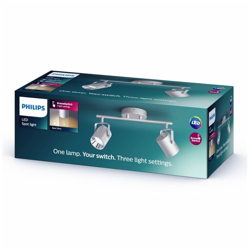 Philips 50662/14/P0 - LED Σποτ BYRE 2xLED/4,3W/230V 2200/2500/2700K