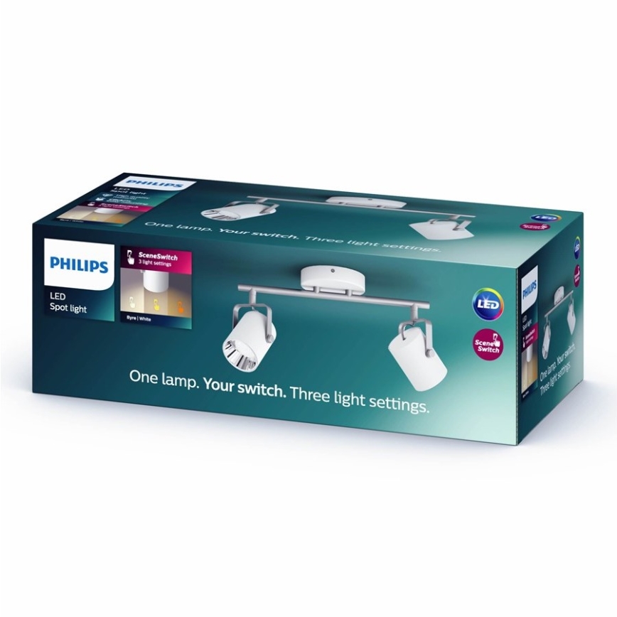 Philips - LED Σποτ φωτιστικό 2xLED/4,3W/230V 2200/2500/2700K