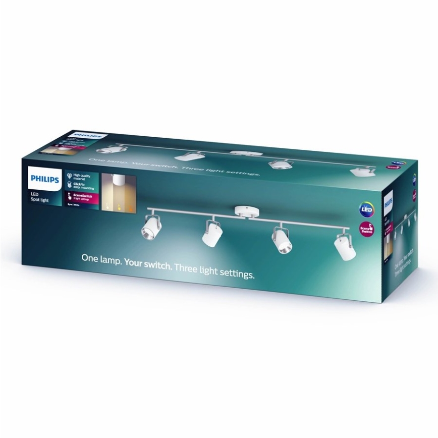 Philips - LED Σποτ φωτιστικό 4xLED/4,3W/230V 2200/2500/2700K