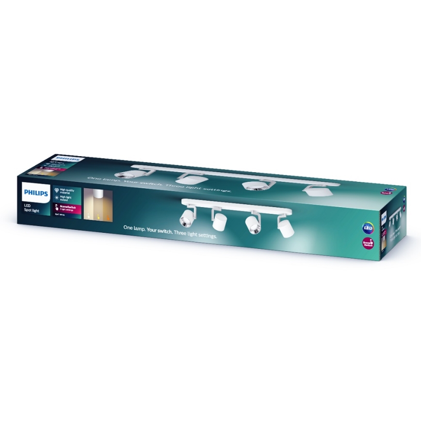 Philips - LED Σποτ με ρύθμιση φωτισμού 4xLED/4.5W/230V