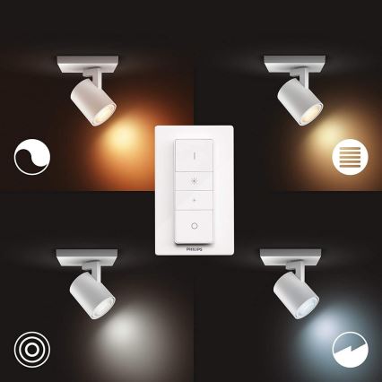 Philips - Ρυθμιζόμενο φωτιστικό LED Hue RUNNER 1xGU10/5W/230V με τηλεχειριστήριο