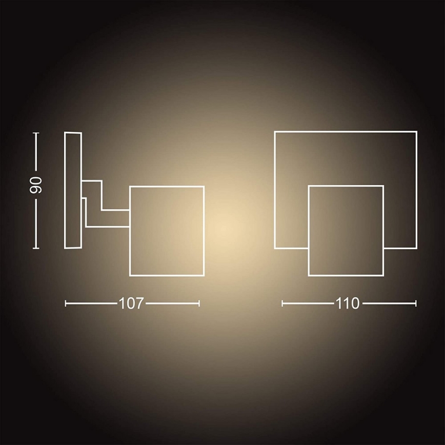 Philips - Ρυθμιζόμενο φωτιστικό LED Hue RUNNER 1xGU10/5W/230V με τηλεχειριστήριο
