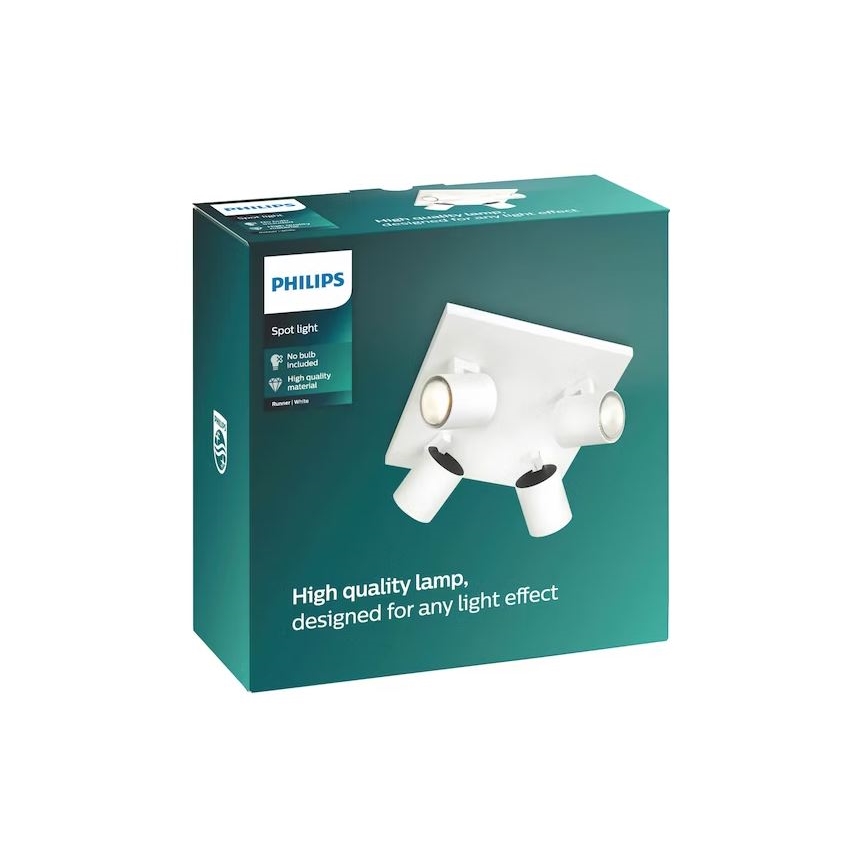Philips - Φωτιστικό σποτ RUNNER 4xGU10/20W/230V λευκό