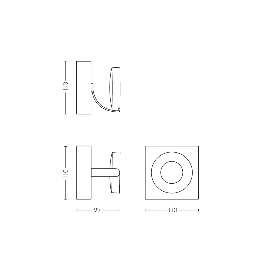 Philips 53170/31/P0 - Ρυθμιζόμενο σποτ MYLIVING CLOCKWORK 1xLED/4,5W