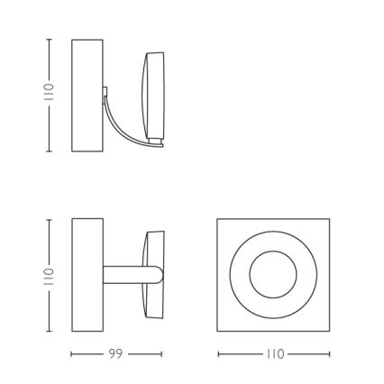 Philips 53170/31/P0 - Ρυθμιζόμενο σποτ MYLIVING CLOCKWORK 1xLED/4,5W