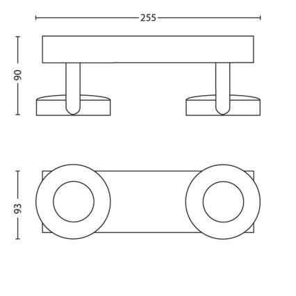 Philips - Φωτιστικό σποτ Dimming LED 2xLED/4,5W/230V