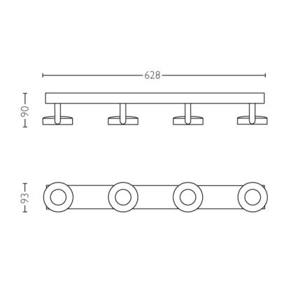 Philips - Σποτ με ρύθμιση φωτισμού 4xLED/4.5W