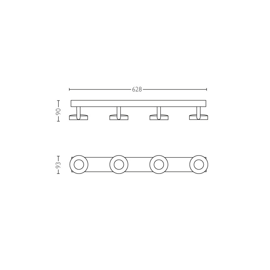 Philips - Σποτ με ρύθμιση φωτισμού 4xLED/4.5W
